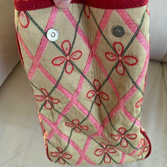 Talbot Womens Flower 🌺 Patchwork Tapestry Tote/ Shoulder Bag - Picture 3 of 6